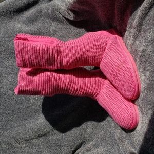Sonoma Pink Sweater Boots Girl Size 4